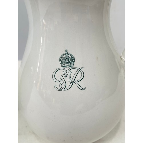 130 - 3 large Porcelain Wash jugs by Fernland, Minton and one other