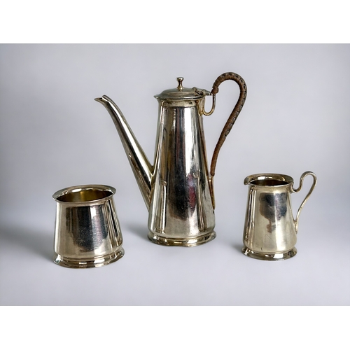 510 - Mappin & Webb miniature / Batchelor's electroplate tea set.Circa 1900.Tea pot height - 12.45cm... 