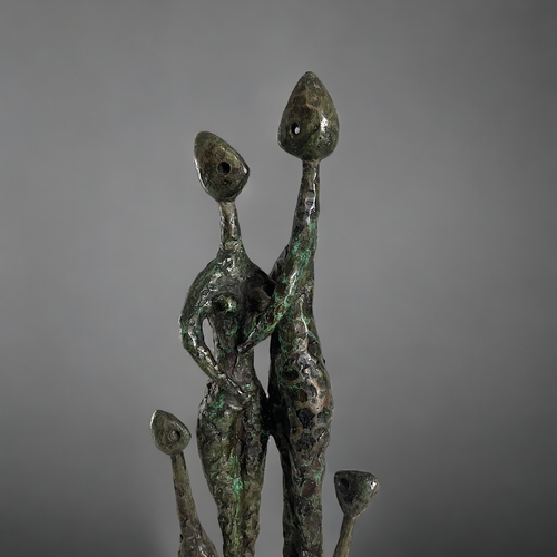 450 - Charles Stratos (b, 1953) bronze sculpture.Ltd edition, 'Family of four'.Signed.