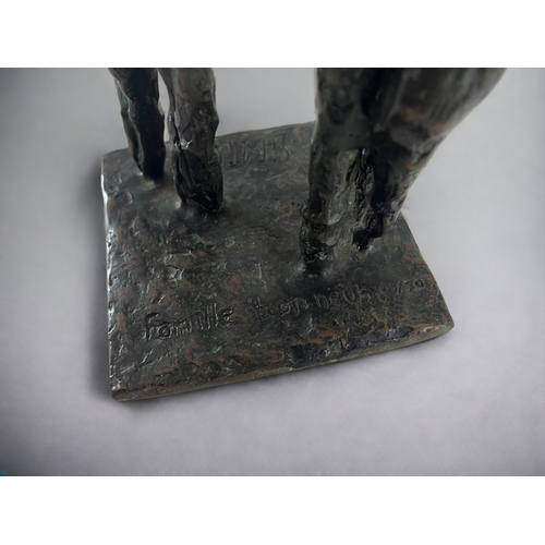 450 - Charles Stratos (b, 1953) bronze sculpture.Ltd edition, 'Family of four'.Signed.