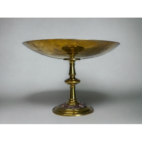 518 - A Grand tour type electroplate Tazza. Possibly Elkington & co. Embossed copper roundel with Neoc... 