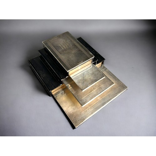 525 - Art Deco Bakelite and 800 Silver, Desk Card Holder. Top Stamped 800. Inscribed 