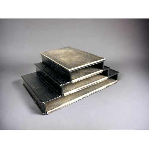 525 - Art Deco Bakelite and 800 Silver, Desk Card Holder. Top Stamped 800. Inscribed 