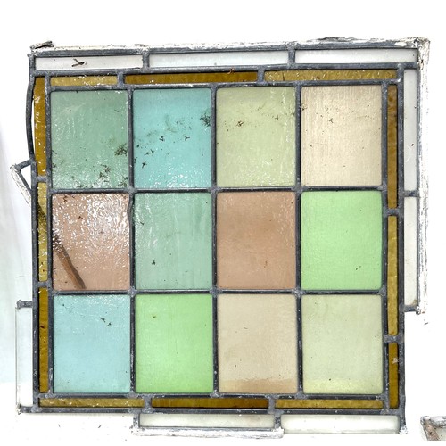 163 - Tray of Vintage Stained Glass Leaded Panels.