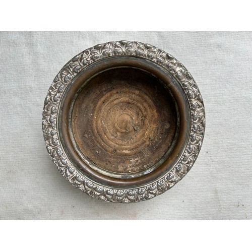 373 - Collection of silver plated dinner table accessories containing two Wine Bottle Coasters diameter 16... 