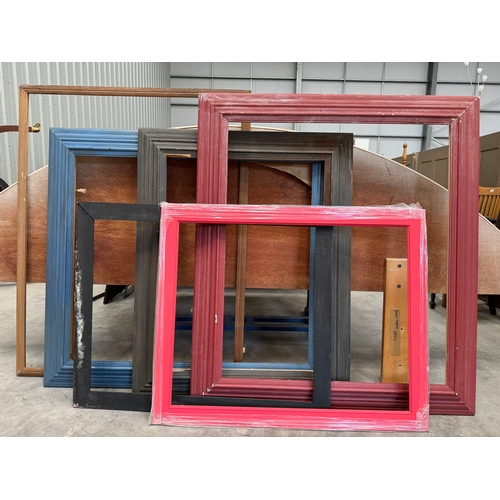 384 - Collection of 12 very large wooden picture frames