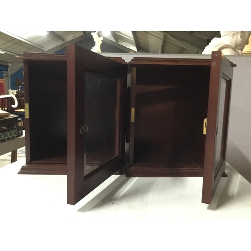 432 - Pair Large smokers cabinets with key approx 32cm high.