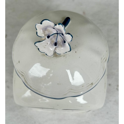 407 - Villeroy & Boch Old Luxembourg blue floral pattern Jar with Lid