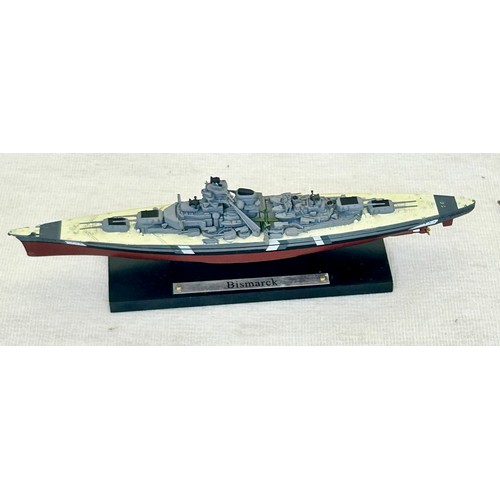 393 - A Large Collection of Scale Model Warships and others including Matchbox in a Vintage Leather Case