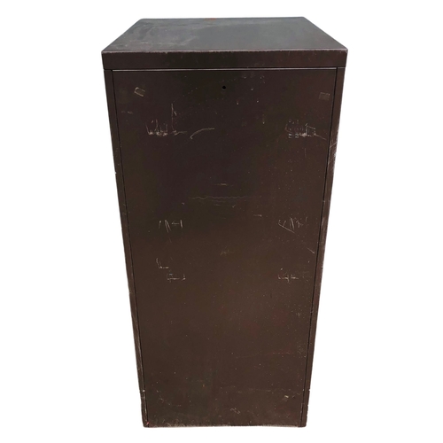 416 - 2 Large Metal Filing cabinets 1)Metal 3 Drawer Filing Cabinet with Key Height 101cm2)Metal 4 Drawer ... 