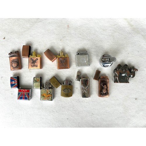 386 - A Collection of Tobacciana, including Lighters, Bakerlight Ash Tray, Wooden Pipe rack etc