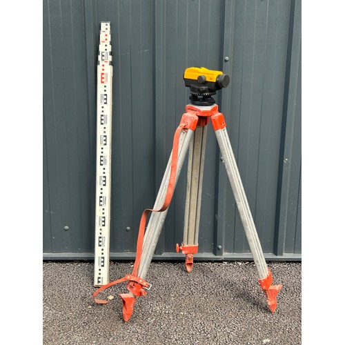 439 - A Theodolite precision instrument and Tripod and Height Measure