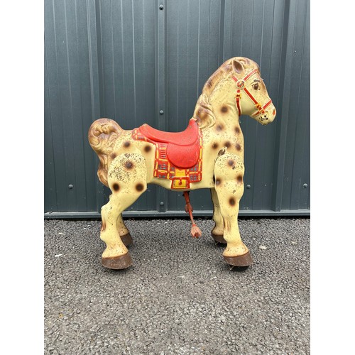 436 - Mobo toy horse 1950/60s. 68cm length x 70cm height