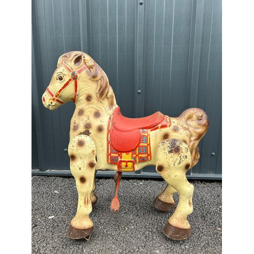 436 - Mobo toy horse 1950/60s. 68cm length x 70cm height