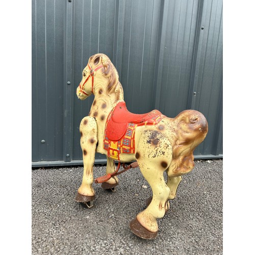 436 - Mobo toy horse 1950/60s. 68cm length x 70cm height