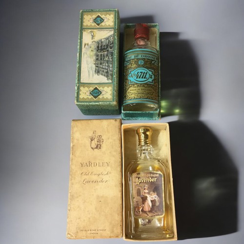 421 - Collection of Vintage Yardley collectibles. To include large sealed perfume bottle, and three other ... 