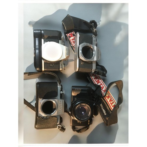 167 - Pentax 35mm Cameras - Vintage and Later x41. Pentax Asahi K1000 2. Pentax MZ-3 3. Pentax SV Asahi - ... 