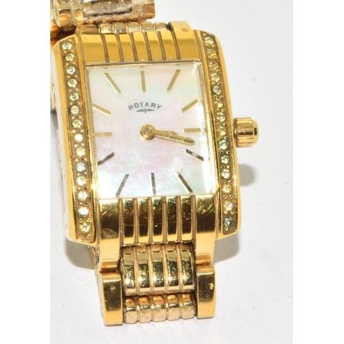 12 - 2 ladies watches a boxed Rotary and a similar gold case Rotary one