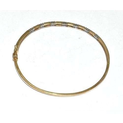 45 - 9ct gold Diamond set bangle 8.7g