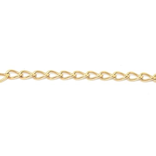 6 - 9ct gold ladies bracelet complete with padlock and safety chain 9.2g