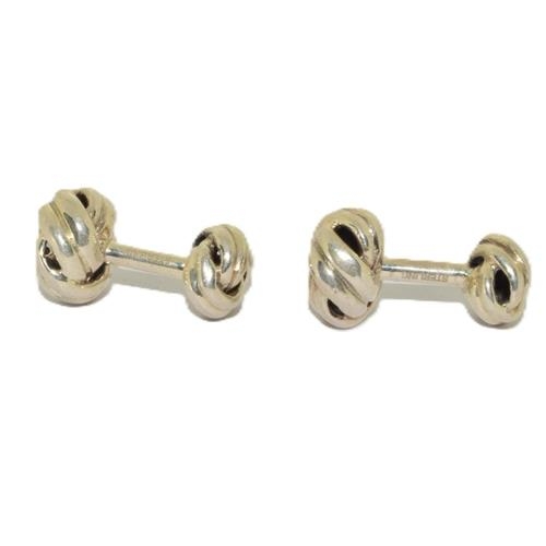 84 - Pair of silver Knot type cufflinks