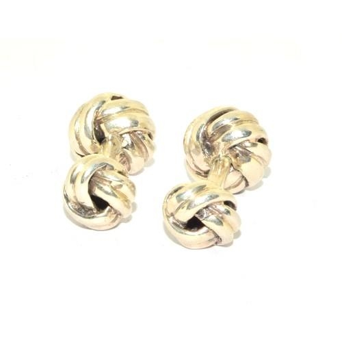 84 - Pair of silver Knot type cufflinks