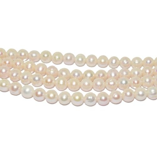 85 - A good set of fresh water pearls set in silver with Sapphire , Ruby and Diamond clasp