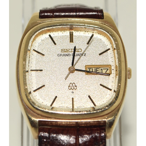 240 - Quality Seiko Grand Quartz Twin Quartz gents dress watch ref: 9943-5010, serial number dates this wa... 