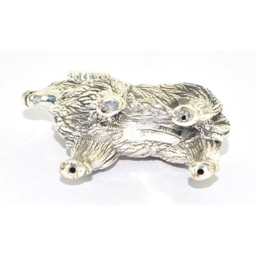 196 - Silver pin cushion in the form of a Ram