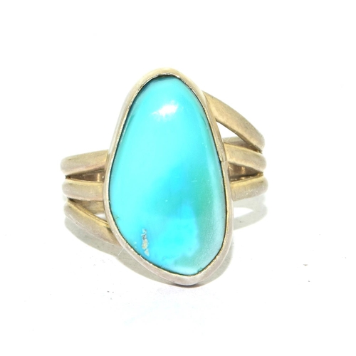 200 - 925 silver ladies vintage Turquoise ring size M