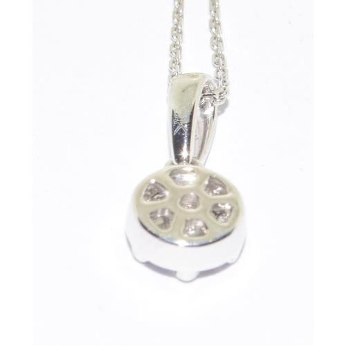 232 - 9ct white gold Diamond pendant necklace and chain of 30 points