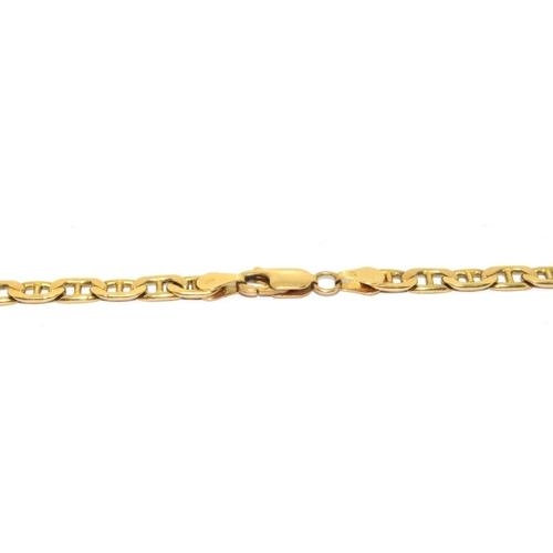 272 - 9ct gold fancy link solid neck chain with lobster claw clasp 50cm long 18g