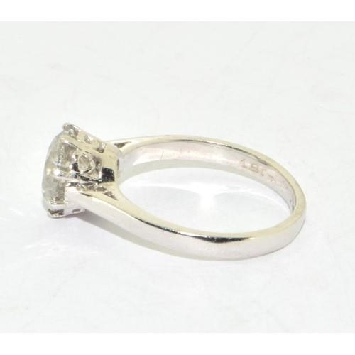 300 - 18ct white gold Diamond solitaire ring of approx 2.1ct size M