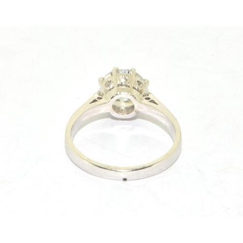 300 - 18ct white gold Diamond solitaire ring of approx 2.1ct size M