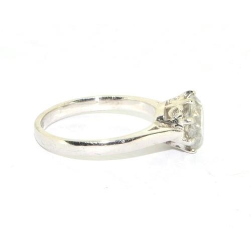 300 - 18ct white gold Diamond solitaire ring of approx 2.1ct size M