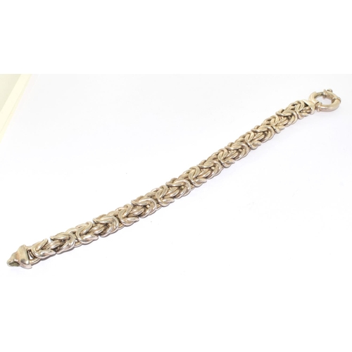 298 - 925 silver fancy platted design bracelet