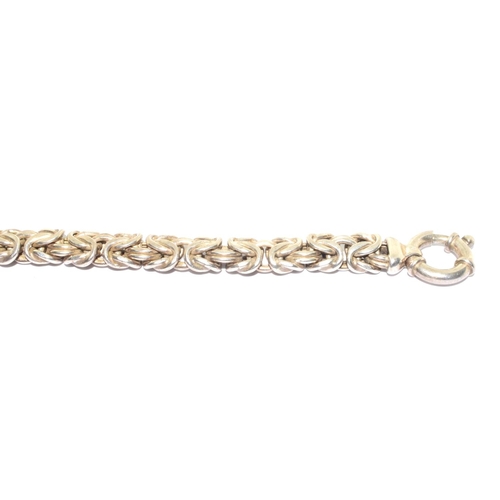 298 - 925 silver fancy platted design bracelet