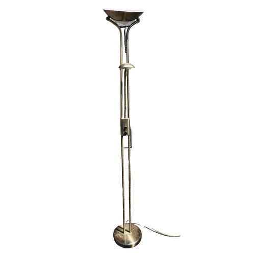 157 - Modern Floor standing uplighter and reading Lamp H 180cm