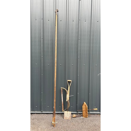 250 - 5 x vintage tools inc wooden Branch lopper