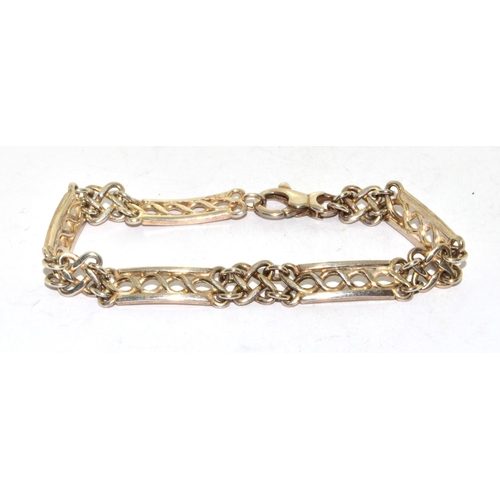 337 - 925 silver fancy link bracelet together a 925 silver motif ring size T