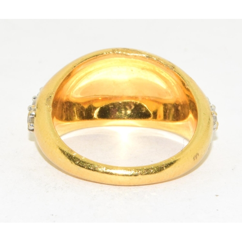 218 - 925 silver gilt Missoma design fashion ring size N