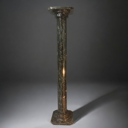 370 - Faux Marble Painted Wooden Stand/Column.H 111cm