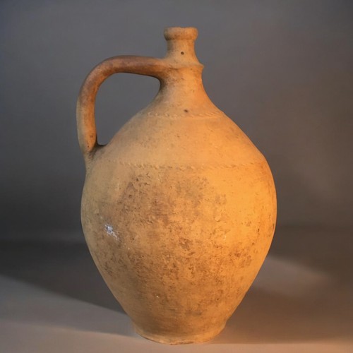 192 - Early 20th Century Hungarian/Eastern European Wine or Oil Vessel. Terracotta Construction with Bande... 