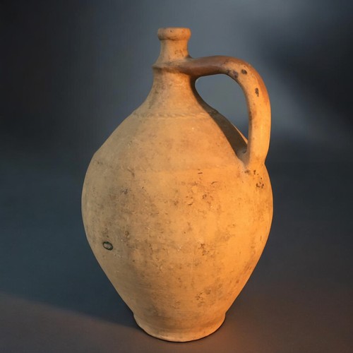 192 - Early 20th Century Hungarian/Eastern European Wine or Oil Vessel. Terracotta Construction with Bande... 