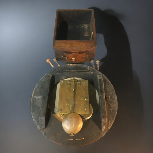 68 - F J Batt of Bath Wall hanging Mahogany Cased Pendulum and Drum Clock Circa 1900.