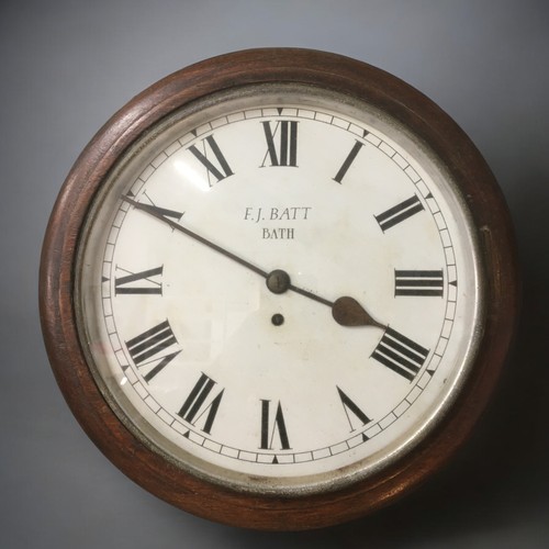 68 - F J Batt of Bath Wall hanging Mahogany Cased Pendulum and Drum Clock Circa 1900.