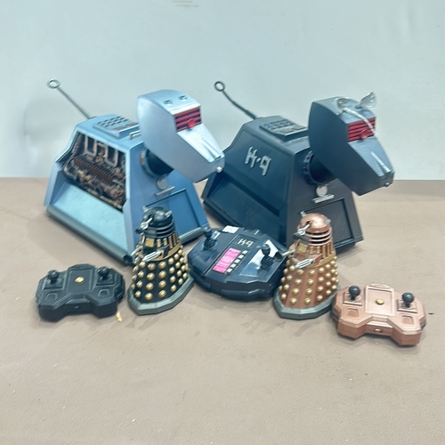 79 - Pair of Character Options Ltd. K-9 models, licensed by BBC, depicting the iconic robot dogs from 197... 