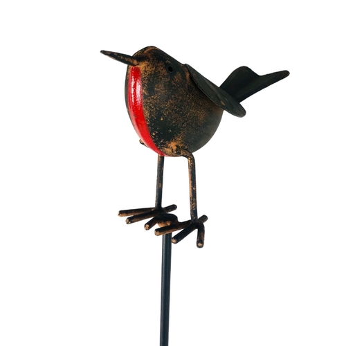 29 - Metal Robin on a stick for garden plants ref 45