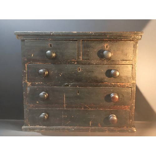 20 - Early 19th Century Apprentice Piece 2 Over 3 Chest of Drawers. Lovely original ConditionH 47cmW 56.5... 