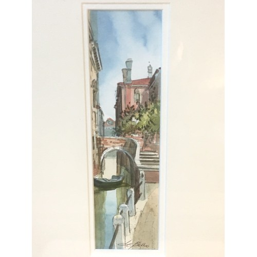 316 - Saverio De Bello Italian Artist (Born 1951) - 2 x Venetian Canal Scenes Both Framed and Glazed. Both... 